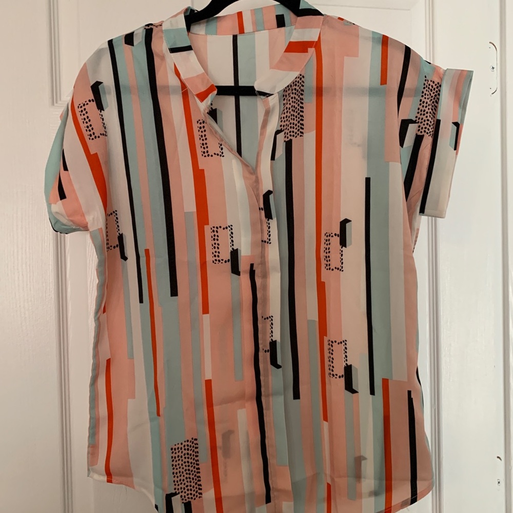 Color block blouse